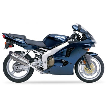 Kawasaki Ninja ZX-6 R (ZX 636 A) [2002] - Silenciador hexoval acero inoxidable / tapa final acero inoxidable negro - OK7045VSE