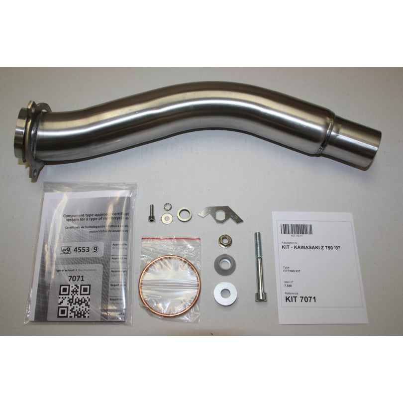 Kawasaki Z 750 R ABS Z750P [2011-2012] - Silenciador hexoval acero inoxidable / tapa negra