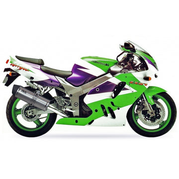 Kawasaki Ninja ZX-9 R (ZX 900 B) [1994-1997] - Silenciador hexoval acero inoxidable / tapa negra
