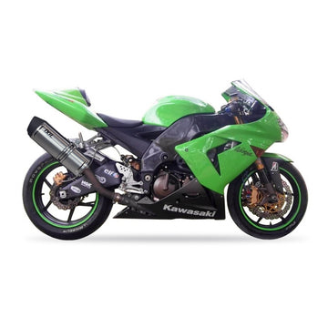 Kawasaki NINJA ZX-10 R ZX1000C [2004-2005] - Silenciador hexoval acero inoxidable / tapa negra