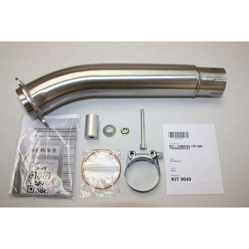 Yamaha Yzf 600 [IXIL] - Silenciador hexoval acero inoxidable / tapa final acero inoxidable negro - OY9049VSE