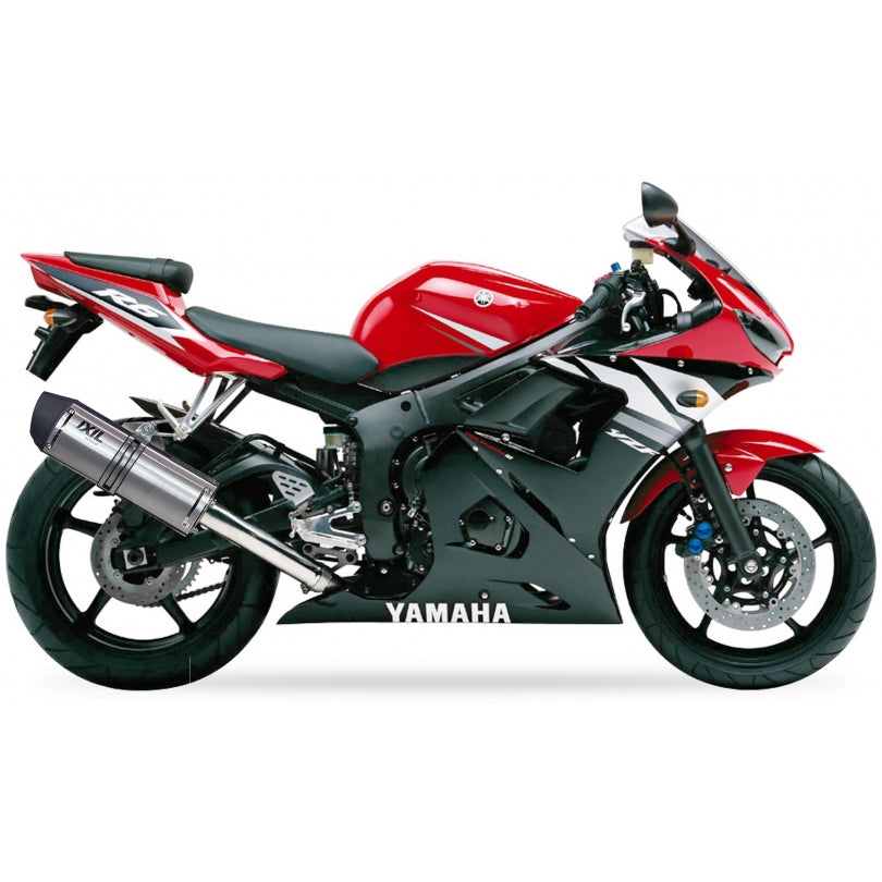 Yamaha YZF-R 6 (RJ 09) [2004-2005] - Hexoval Endtopf Edelstahl / Endkappe Edelstahl schwarz - OY9053VSE