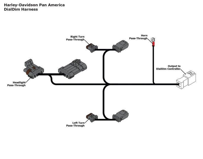 Harley -Davidson Pan America 1250 RA1250 [Denali] - Adaptador de cables para el control de iluminación