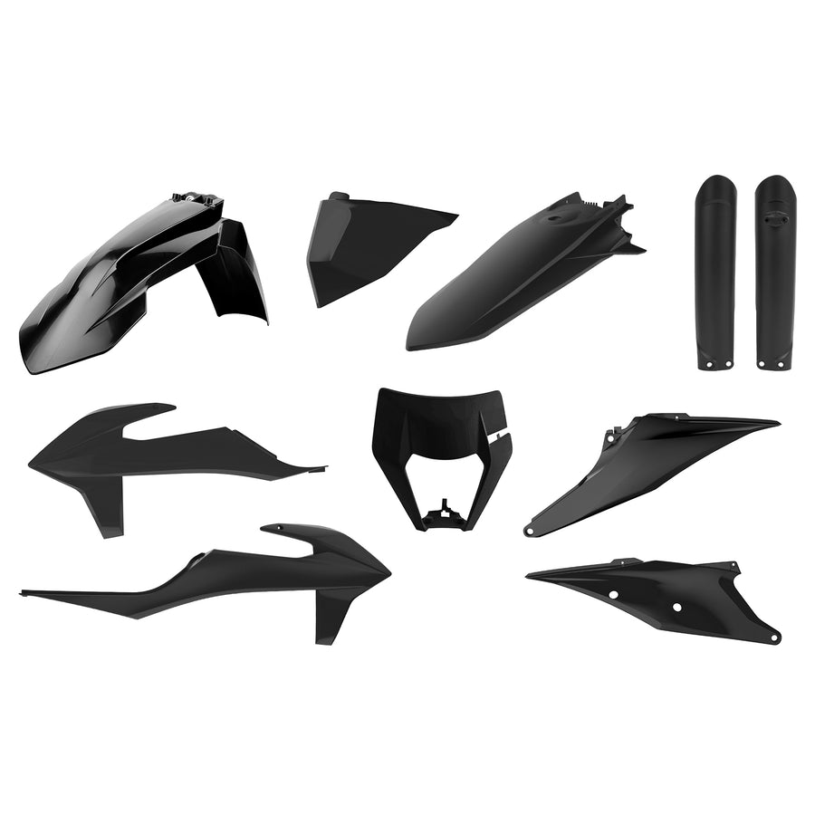 KTM 125 XC [2021-2023] - Plastik-Kit Schwarz - KTM EXC/EXC-F
