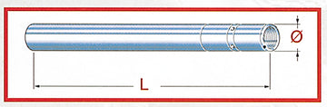 Yamaha FZR 500 (3 HJ) [1989-1993] - Tubo de soporte de horquilla - 38 x 664 mm