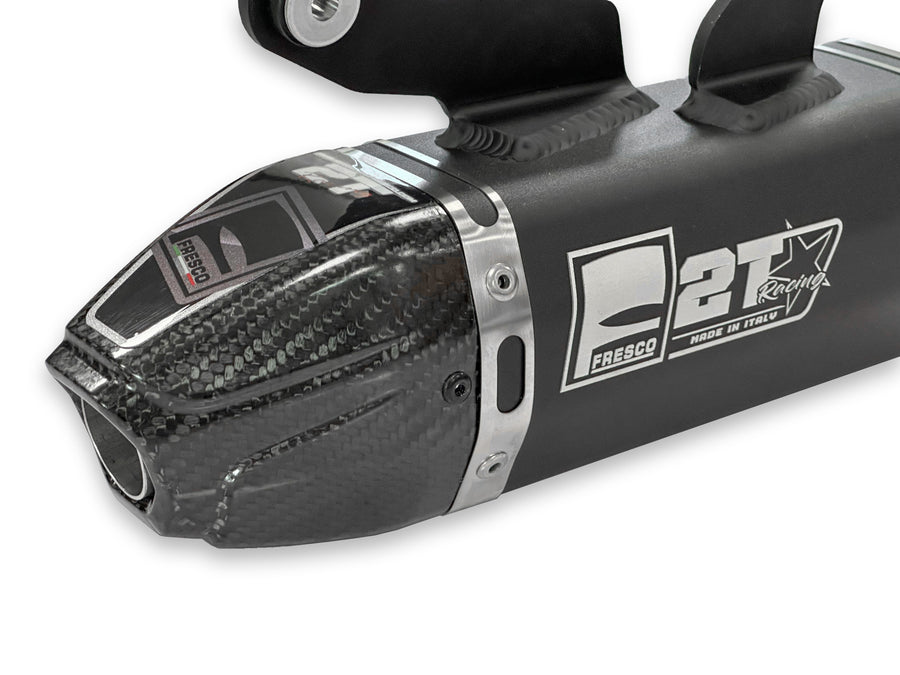 Yamaha YZ 125 (CE 16) [2022-2023] - Silencioso en carbono negro tapa final aluminio/carbono