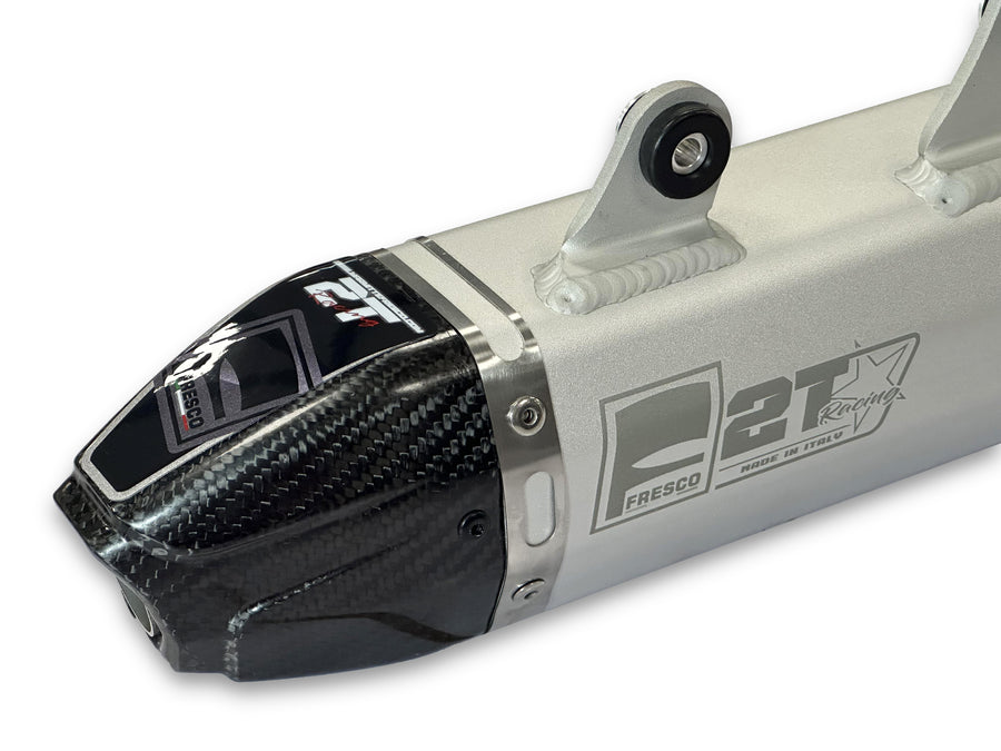 Sherco 300 SE-R Factory [2019-2023] - Carby Schalldämpfer weisses Aluminium/Karbon-Endkappe