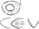harley davidson flhrxs [MARCA BURLY] - Kit completo de cable de manillar/línea de freno de acero inoxidable-1
