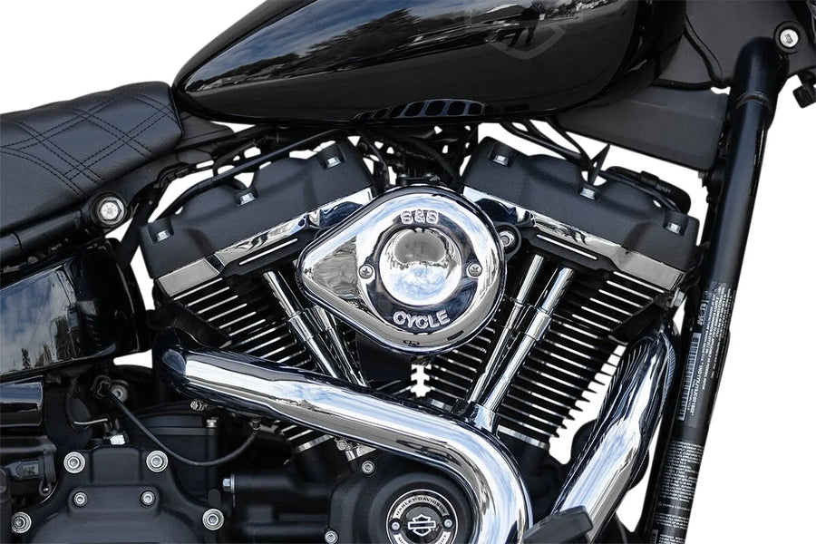 Harley-Davidson FLI 1868 Hydra-Glide Revival 114 [2024] - Mini Teardrop Stealth Luftfilter-Kit – Oberfläche: Silber – Bild 2