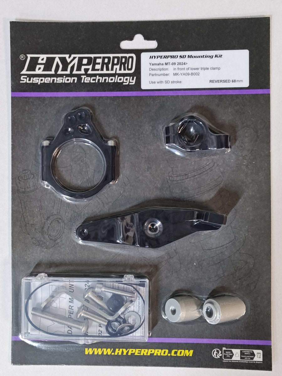 Yamaha MT-09 [HYPERPRO] - Kit de montaje de amortiguador de dirección, negro (MK-YA09-B002-B)