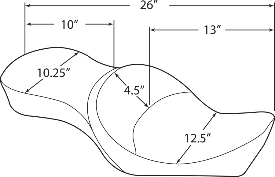harley-davidson sportster s [ESPECIALIDADES DE ARRASTRE] – Asiento plano de vinilo de doble canal