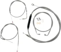 Harley Davidson Flst [LA CHOPPERS] - Kit de línea de freno/cable de manillar cubierto de acero inoxidable estándar