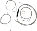 Harley Davidson Flst [LA CHOPPERS] - Kit de línea de freno/cable de manillar cubierto de acero inoxidable estándar