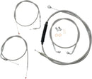 Harley Davidson Flst [LA CHOPPERS] - Kit de línea de freno/cable de manillar cubierto de acero inoxidable estándar
