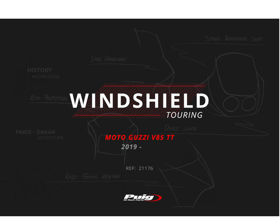 MOTO GUZZI V 85 TT TRAVEL [2020] – Cúpula Touring – Transparente
