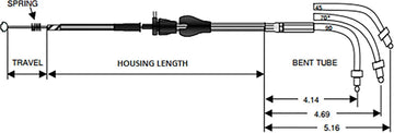 harley davidson flhri [ESPECIALIDADES DE ARRASTRE] - Cable loco con revestimiento de acero inoxidable - 0
