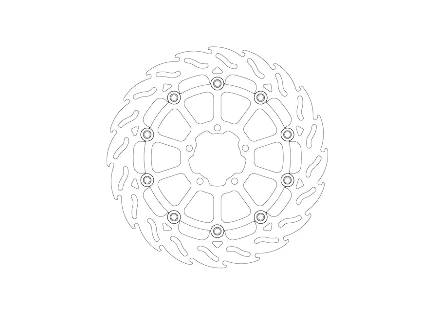 Ktm Duke 990 ABS [2024-2026] - Flame Series Bremsscheibe – Oberfläche: Schwarz, Silber – Bild 3