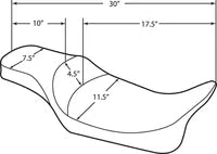 Harley Davidson Flhri [ESPECIALIDADES DE ARRASTRE] - Asiento Predator de alcance extendido para 2 personas