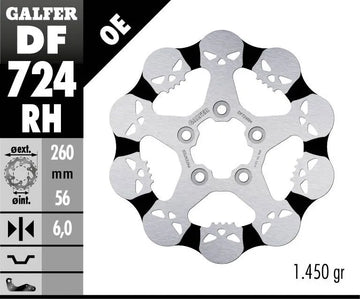 Harley-Davidson XR 1200 X [2011-2013] - Disco de freno fijo Skull - Imagen 2