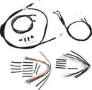 Harley Davidson Fxdwg [MARCA BURLY] - Juego completo de cables/líneas de manillar de vinilo negro para Ape Hanger