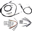 Harley Davidson Fxdwg [MARCA BURLY] - Juego completo de cables/líneas de manillar de vinilo negro para Ape Hanger