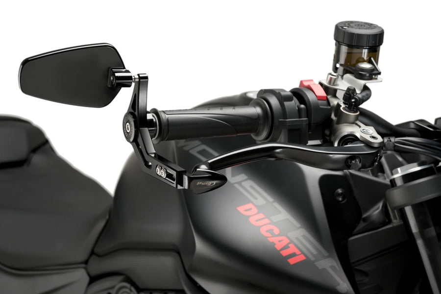 KTM RC 390 [2025] – Protección maneta de freno con espejo retrovisor Pro – Negro