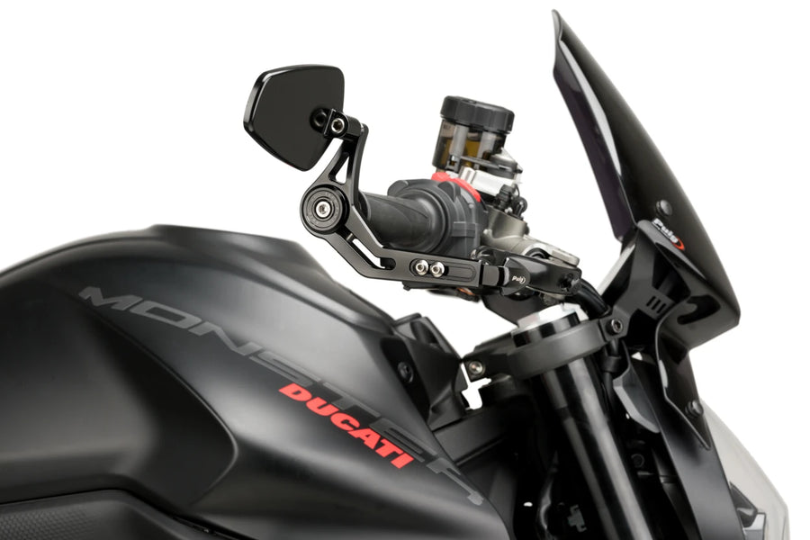 KTM RC 390 [2025] – Protección maneta de freno con espejo retrovisor Pro – Plata