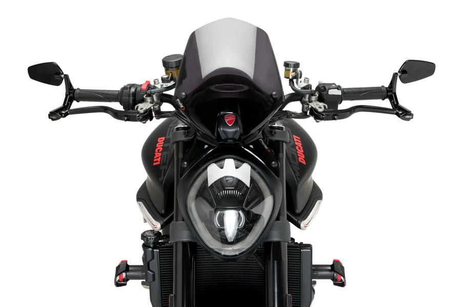 KTM RC 390 [2025] – Protección maneta de freno con espejo retrovisor Pro – Plata