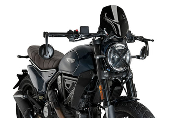 DUCATI SCRAMBLER FULL THROTTLE [2025] - Parabrisas deportivo de nueva generación | Negro | PUIG 21580N