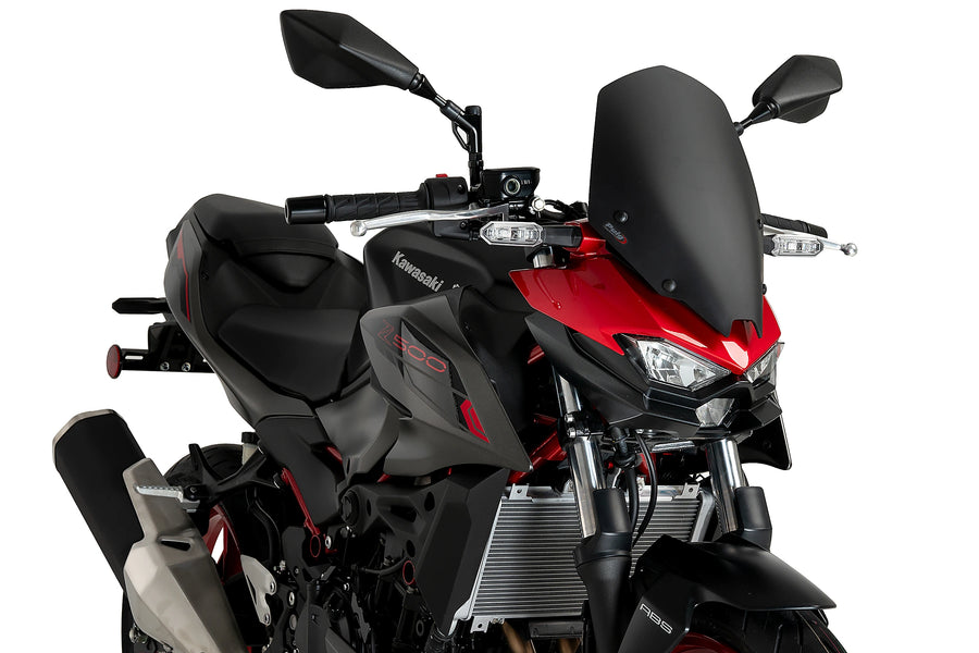 KAWASAKI Z 500 SE [2025] - PUIG New Generation Touring Scheibe | Mattschwarz | PUIG 22009J