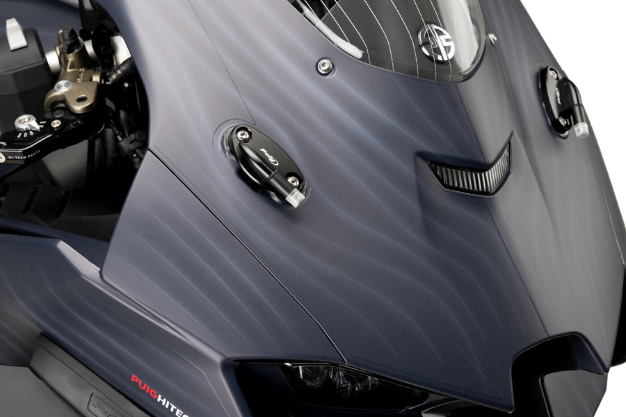 KAWASAKI ZX-10RR [2025] – Tapas de espejo retrovisor con juego de indicadores de pestañas – Negro