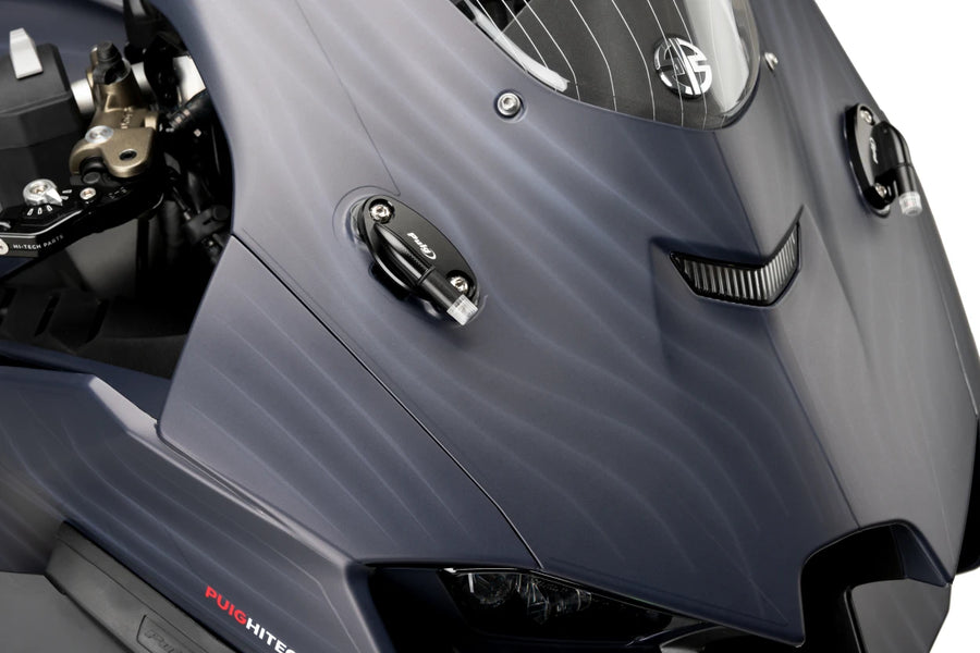 KAWASAKI ZX-10RR [2025] – Tapas de espejo retrovisor con juego de indicadores de pestañas – Negro
