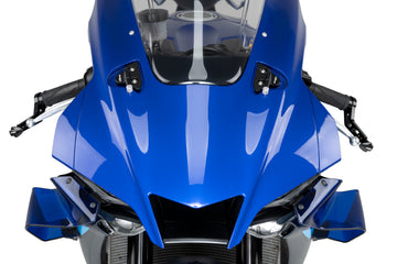 YAMAHA YZF-R1M [2025] – Tapas de espejo retrovisor con juego de indicadores de pestañas – Negro