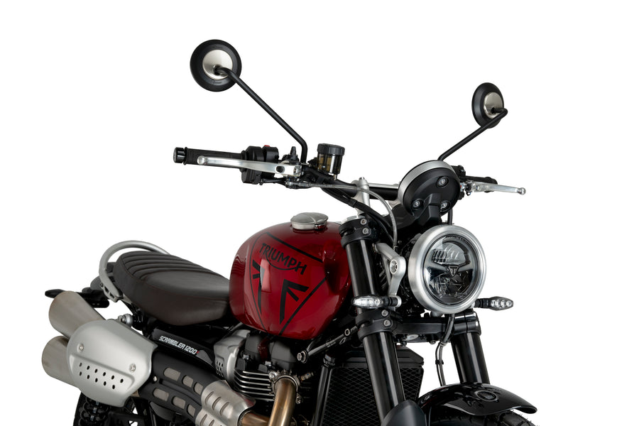 TRIUMPH SCRAMBLER 1200X [2025] – Placa frontal de ALU – plateada