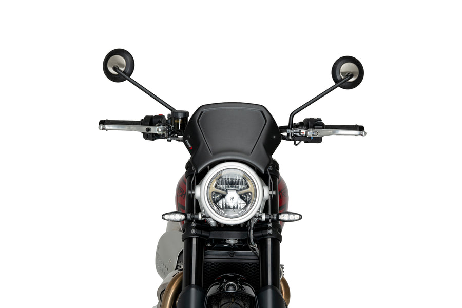 TRIUMPH SCRAMBLER 1200X [2025] – Placa frontal de ALU – negro