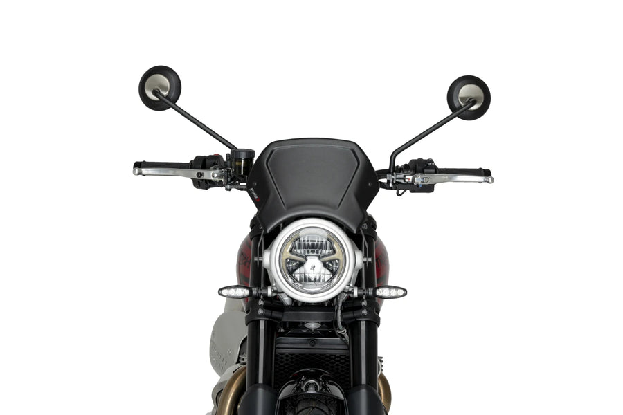 TRIUMPH SCRAMBLER 1200X [2025] – Placa frontal de ALU – plateada