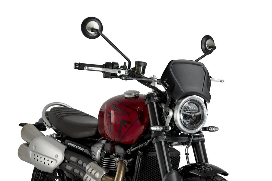 TRIUMPH SCRAMBLER 1200X [2025] – Placa frontal de ALU – plateada