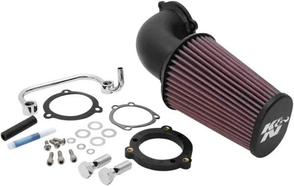 Harley Davidson Sportster 883 Iron XL 883 N [K & N] - Sistema de admisión Aircharger® con kit de tubo de admisión de aluminio doblado con mandril