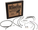 harley davidson flhrxs [MARCA BURLY] - Kit completo de cable de manillar/línea de freno de acero inoxidable-2