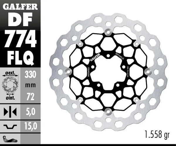 Ducati 1100 Panigale V 4 [2021] - Disco de freno flotante Cubiq - foto 4