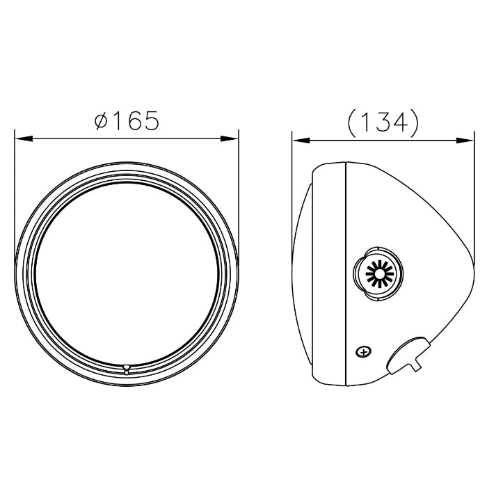 Triumph Bonneville – Faro H4 bala 5¾ pulgadas negro