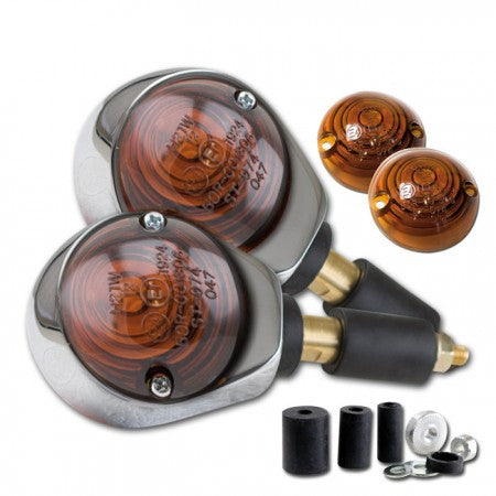 Kawasaki VN 800 Classic – Ochsenauge Halogen-Lenkerendenblinker Chrom für Universal-Umbau