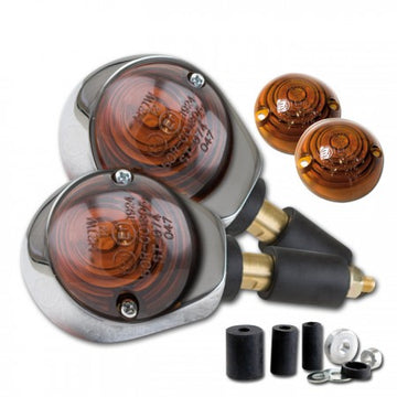 Kawasaki VN 800 Classic – Ochsenauge Halogen-Lenkerendenblinker Chrom für Universal-Umbau