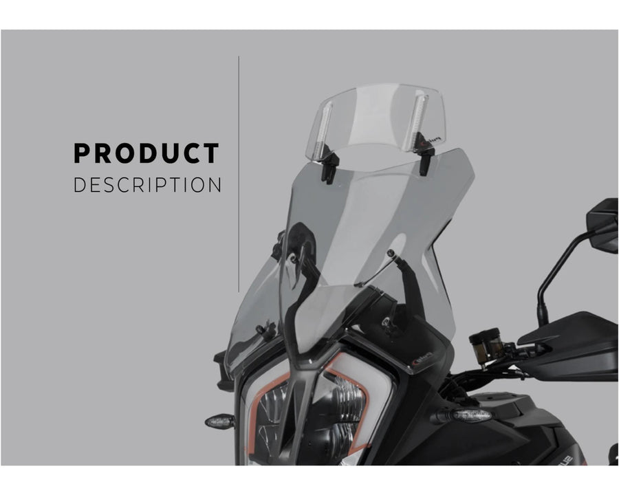 KTM 890 SMT [2025] – Pantalla Spoiler 2.0 Clip-on – Transparente
