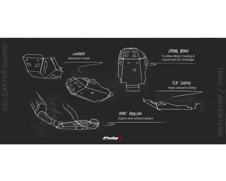 BENELLI TRK 702 [2025] – Protector de motor – Negro