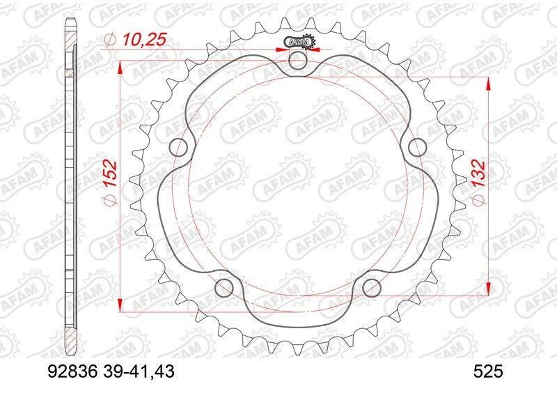 MV Agusta Turismo Veloce 800 RC SCS [2021-2025] - Kettenkit 525XSR2 16/39 Super-verstärkt - Standard Kettenrad