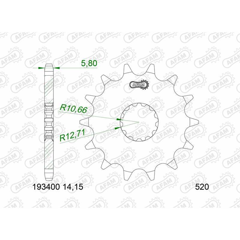 CF Moto 675 SR-R [2025-2026] - Kettensatz 520 XMR3 - 15/48-114 - Kettenrad Stahl Standard