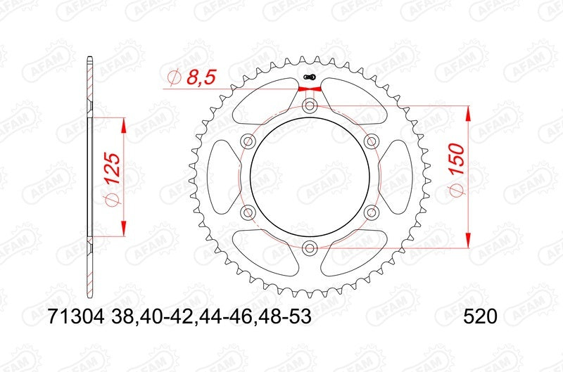 KTM 890 Adventure [2021-2024] - Kettenkit 520 XSR4 - 16/45-118 - Standard Kettenrad Stahl