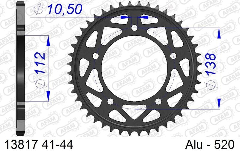 Yamaha YZF-R1 M RN49 [2017-2019] - Kettenkit 520 XHR4 - 16/41-114 - Standard Kettenrad Alu