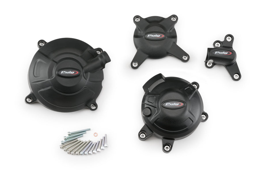 YAMAHA TRACER 9 Y-AMT [2025] – Protectores de motor – Negro